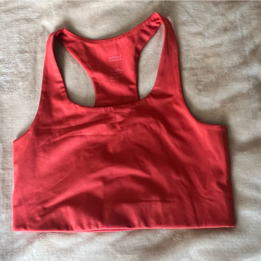 Girlfriend Collective Paloma Sports Bra, size L-minimal wear